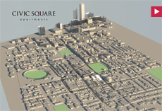 Civic Square Apartments 3D Flyover
